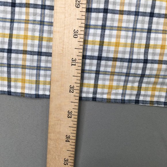 Goodiellow & Co Mens Button Down Shirt Extra Large Gray Yellow White Plaid #0064 - Picture 8 of 11